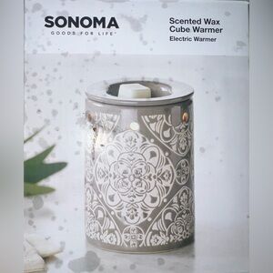 Sonoma Gray Scented Wax Cube Warmer Never Opened - Original Box